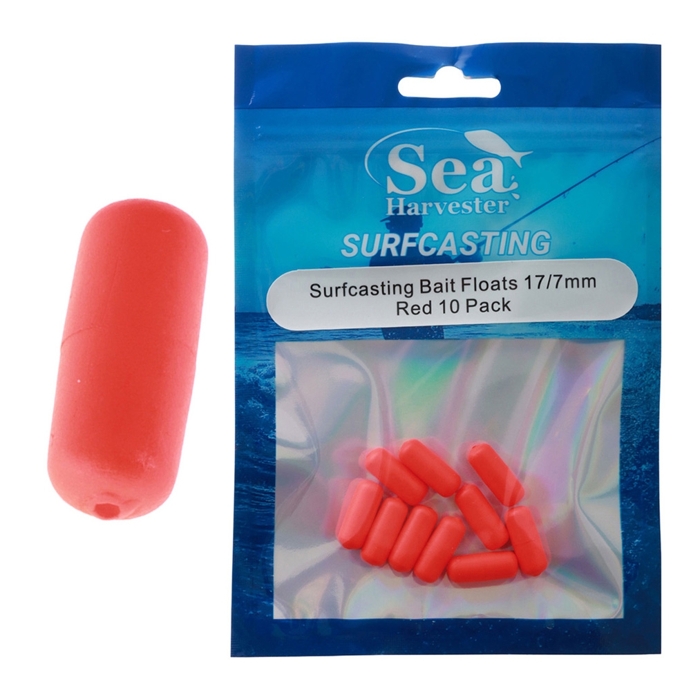 Sea Harvester Surfcasting Bait Floats 17 x 7mm Qty 10 Red
