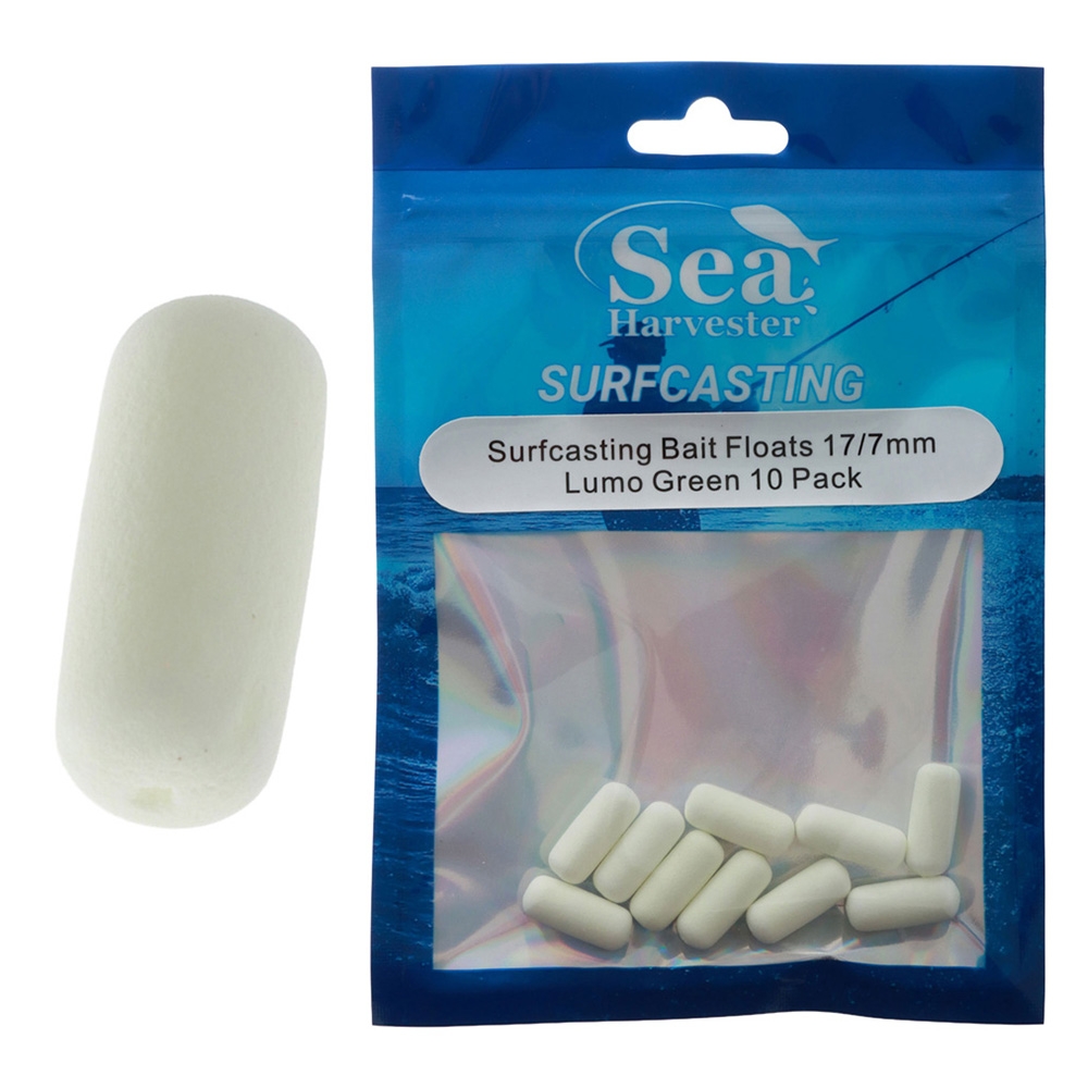 Sea Harvester Surfcasting Bait Floats 17 x 7mm Qty 10 Lumo Green