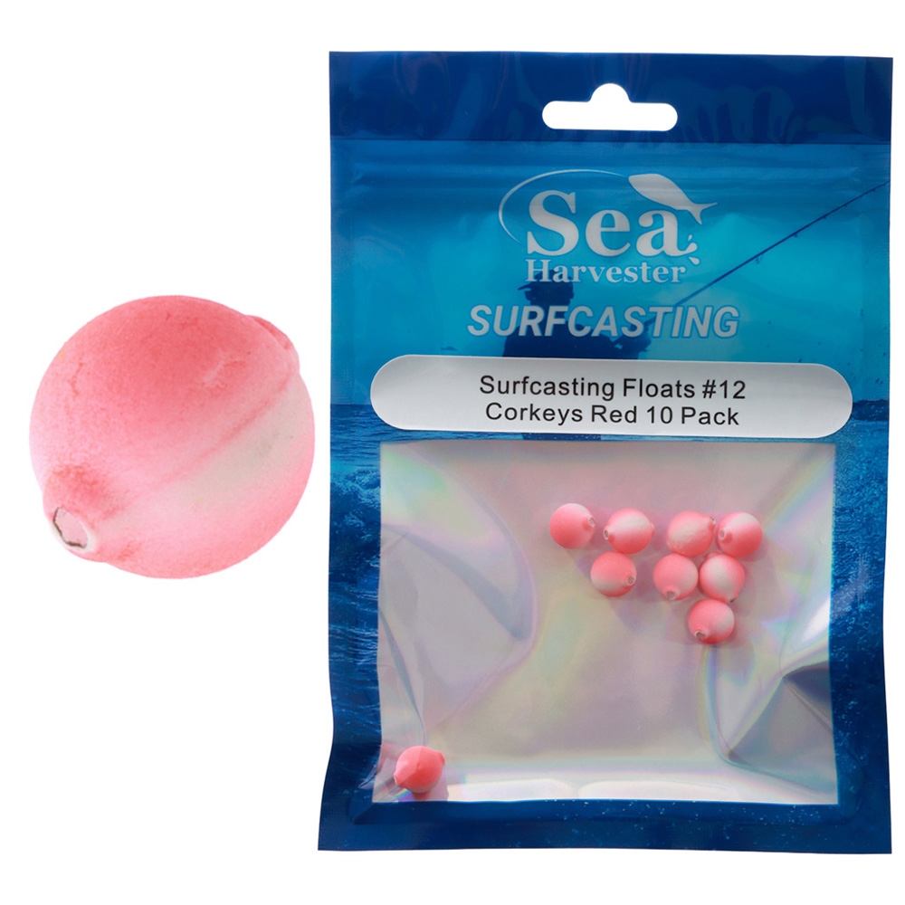 Sea Harvester Corkeys Floating Beads Qty 10 Small #12 Red