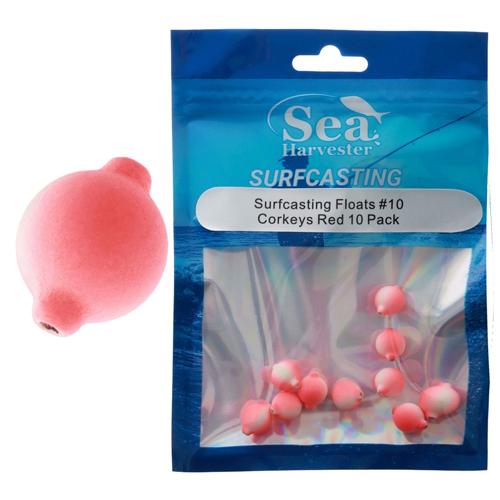 Sea Harvester Corkeys Floating Beads Qty 10 Medium #10 Red