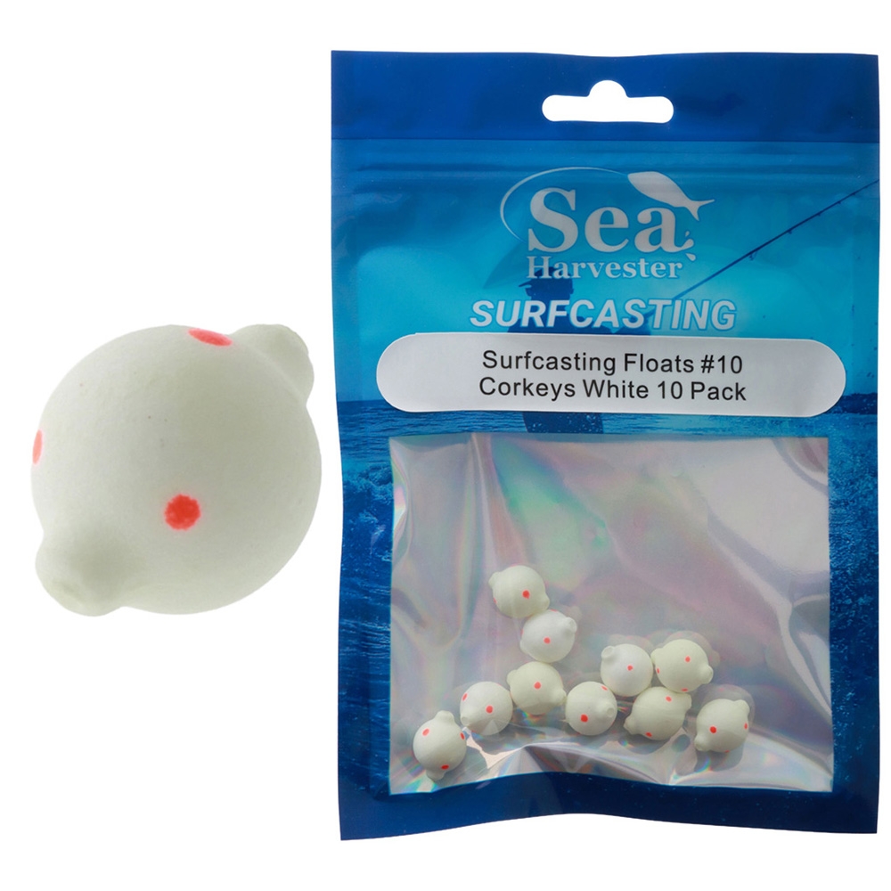 Sea Harvester Corkeys Floating Beads Qty 10 Medium #10 White