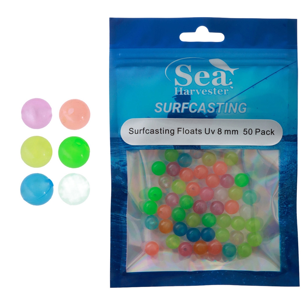 Sea Harvester UV Surfcasting Floating Beads 8mm Qty 50
