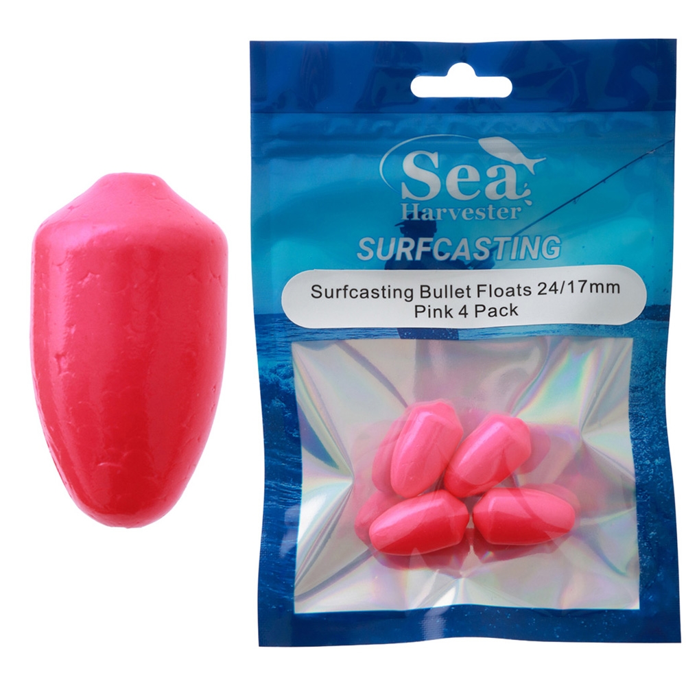 Sea Harvester Surfcasting Bullet Floats 24 x 17mm Qty 4 Pink