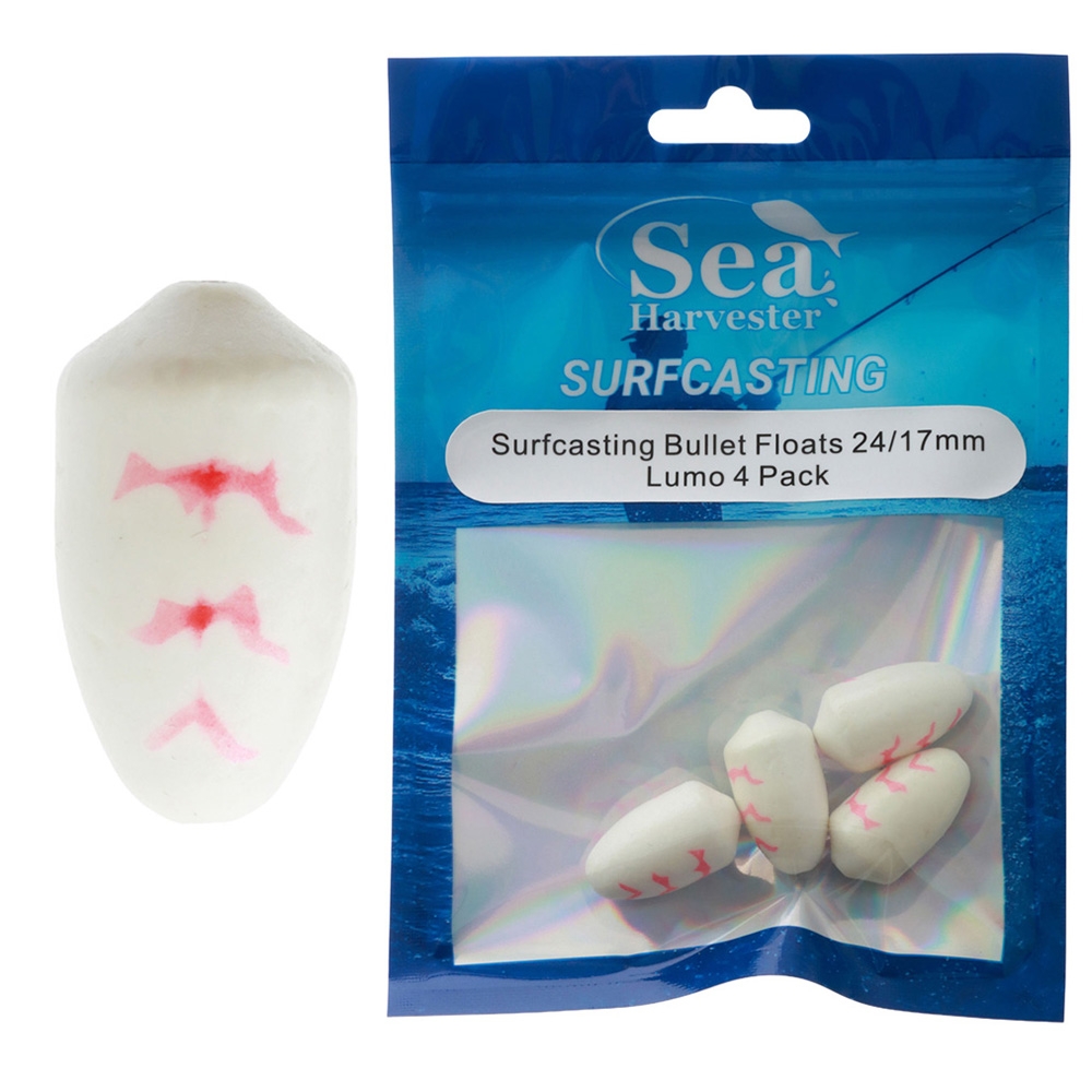 Sea Harvester Surfcasting Bullet Floats 24 x 17mm Qty 4 Lumo