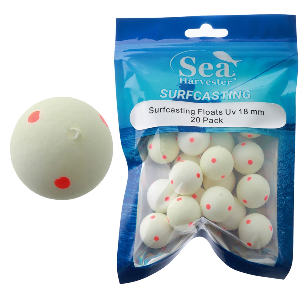 Sea Harvester UV Surfcasting Floating Beads 18mm Qty 20
