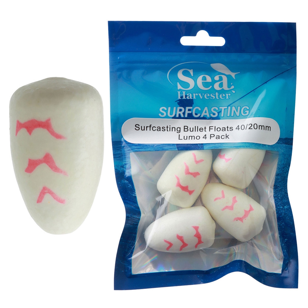 Sea Harvester Surfcasting Bullet Floats 40 x 20mm Qty 4 Lumo