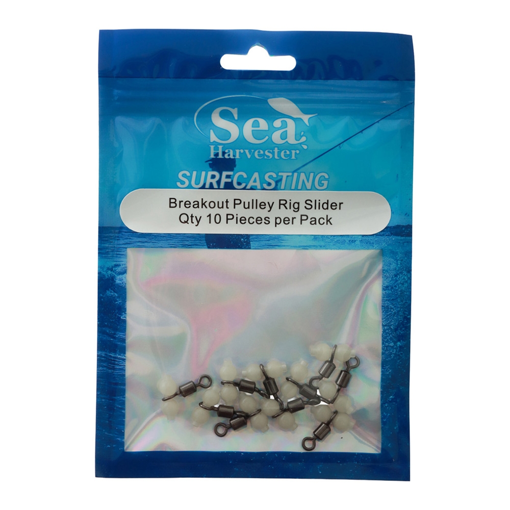Sea Harvester Breakout Surfcasting Glow Bead Pulley Rig Sliders Qty 10