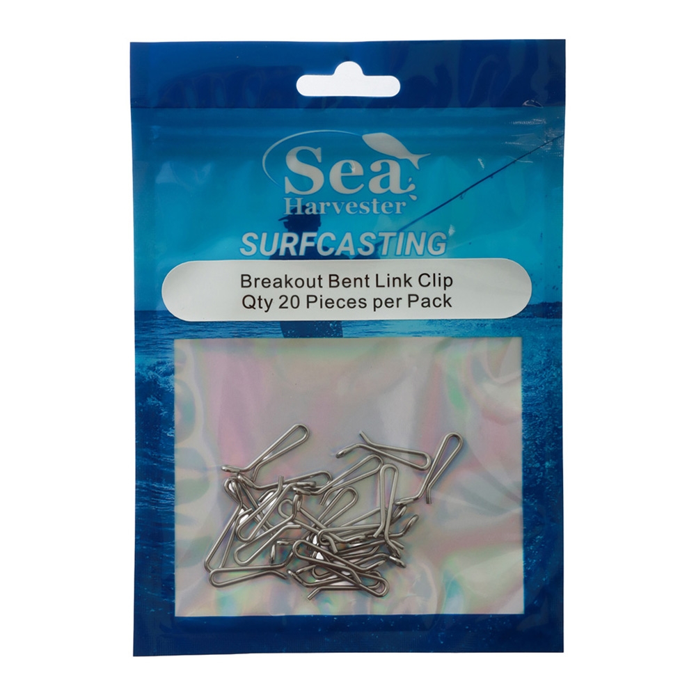 Sea Harvester Breakout Surfcasting Bent Link Clips Qty 20