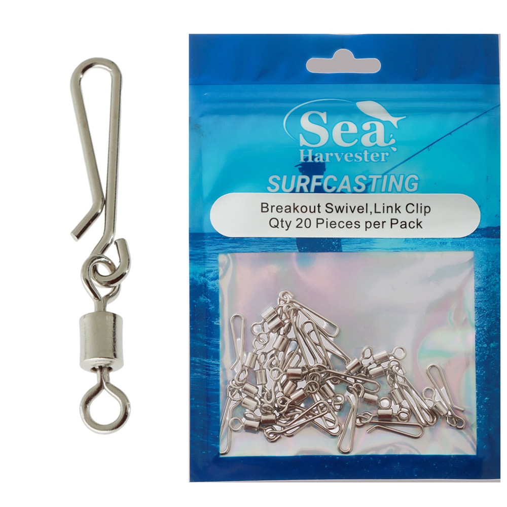 Sea Harvester Breakout Surfcasting Swivel Link Clips Qty 20