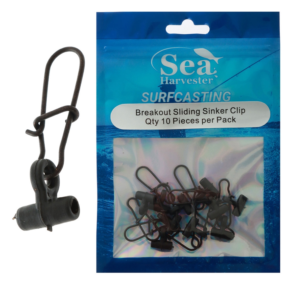 Sea Harvester Breakout Sliding Sinker Clips Qty 10