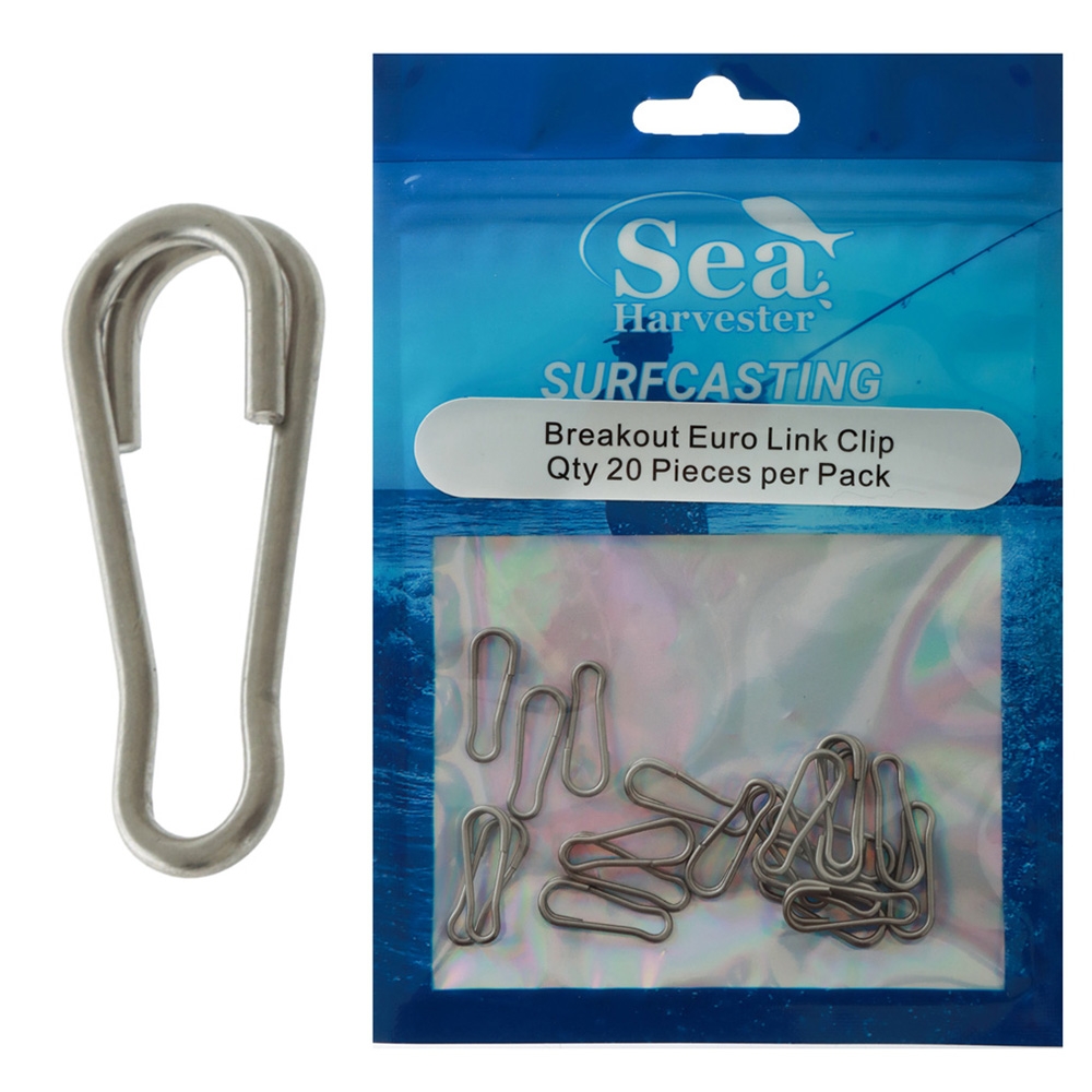 Sea Harvester Breakout Surfcasting Euro Link Clips Qty 20