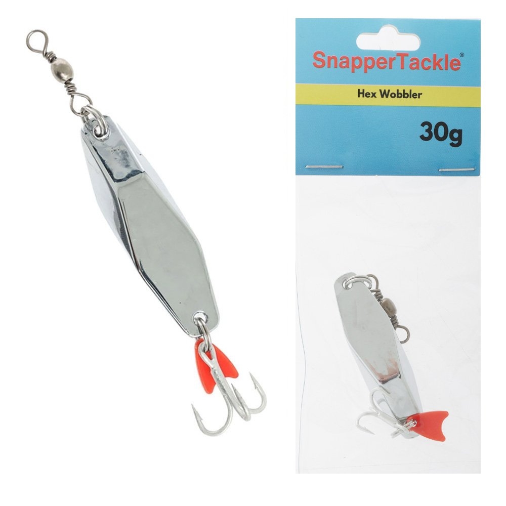 SnapperTackle Silver Hex Wobbler Lure 30g