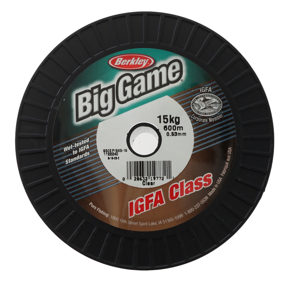 Berkley Big Game IGFA Class Monofilament Line Clear 600m 15kg 0.53mm