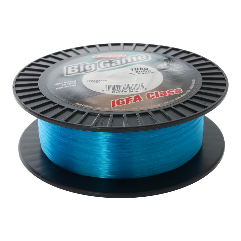 Berkley Big Game IGFA Class Monofilament Line Electric Blue 600m 10kg 0.44mm