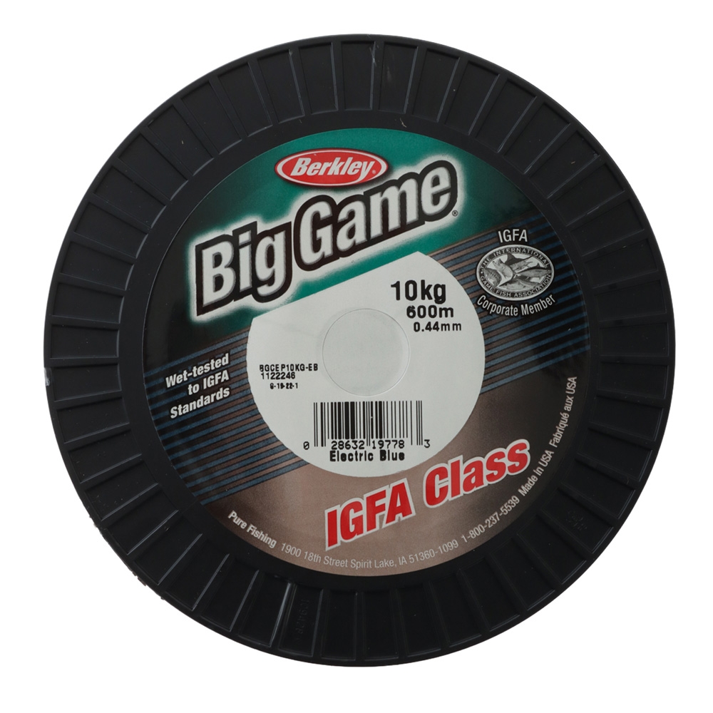 Berkley Big Game IGFA Class Monofilament Line Electric Blue 600m 10kg 0.44mm