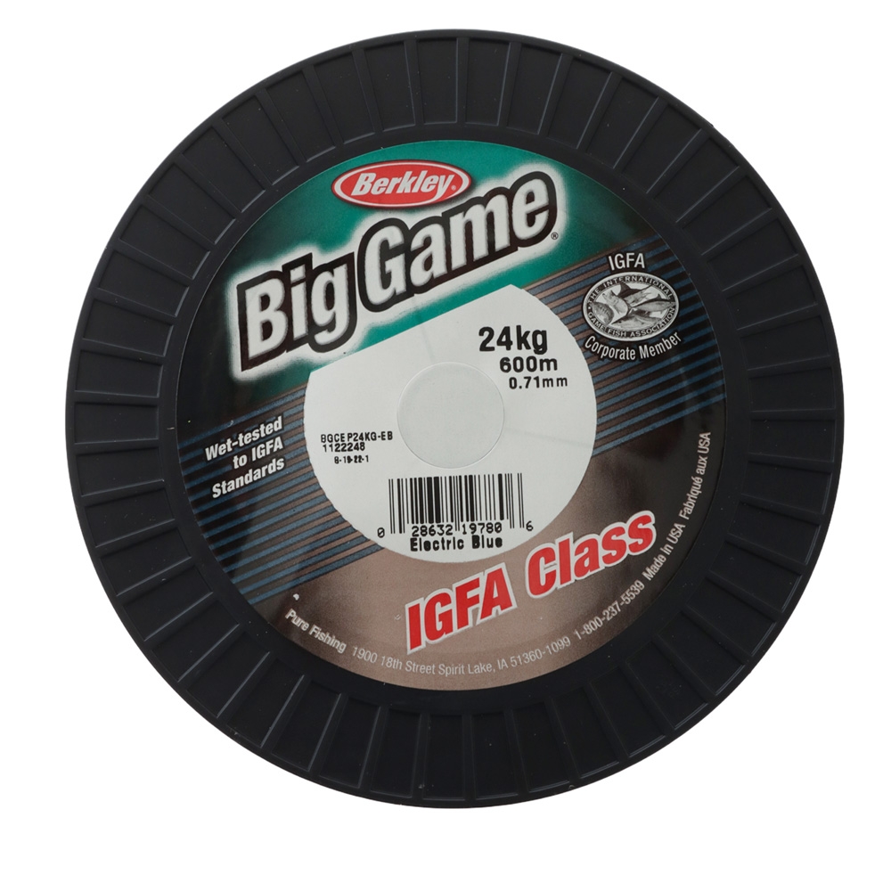 Berkley Big Game IGFA Class Monofilament Line Electric Blue 600m 24kg 0.68mm