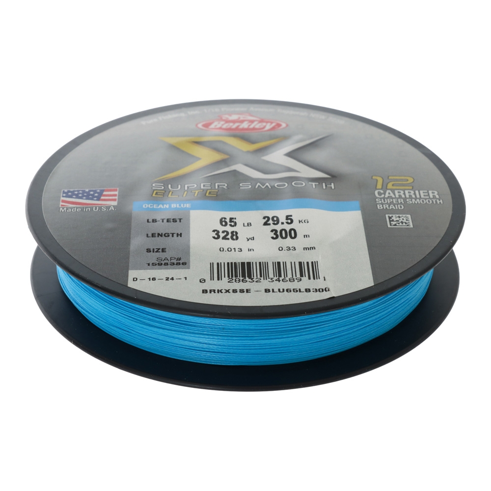 Berkley X Super Smooth Elite 12 Braid Ocean Blue 300m 65lb 0.33mm