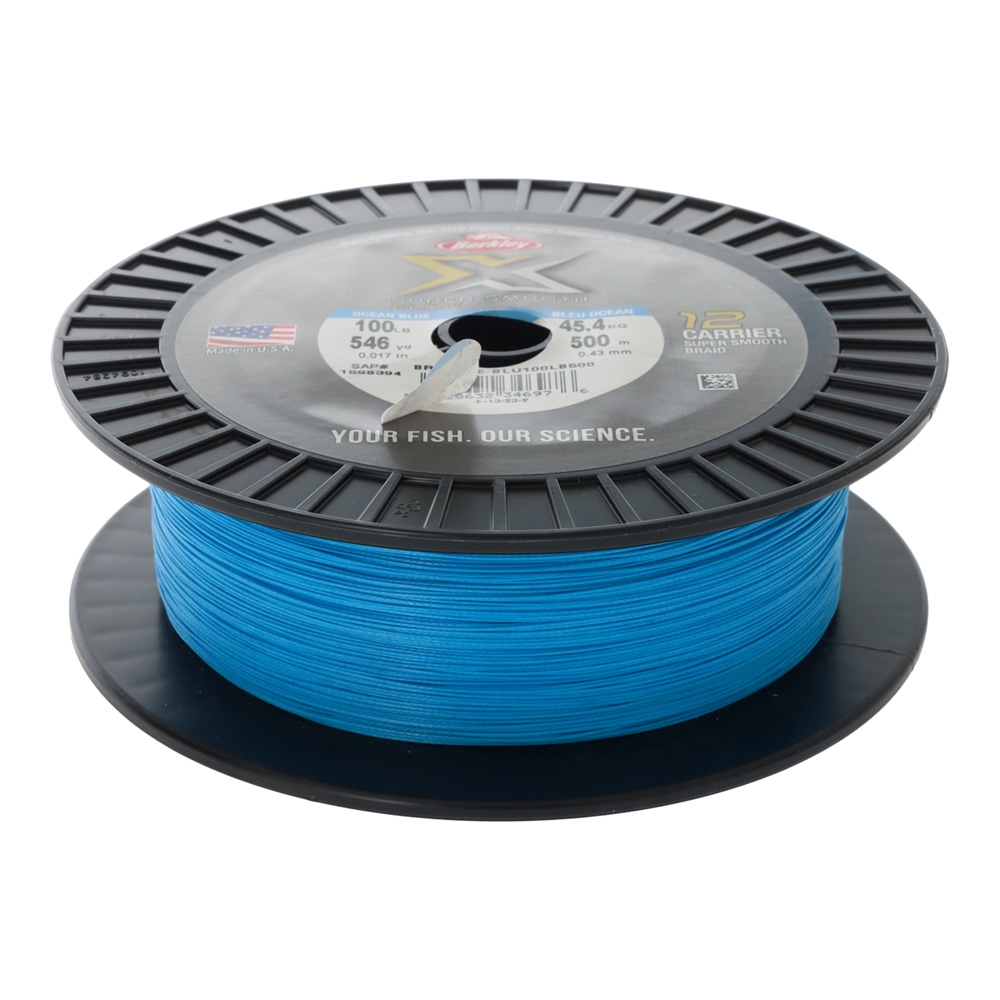 Berkley X Super Smooth Elite 12 Braid Ocean Blue 500m 100lb 0.43mm