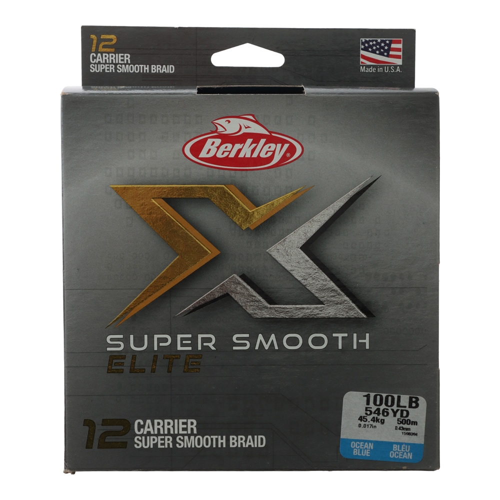 Berkley X Super Smooth Elite 12 Braid Ocean Blue 500m 100lb 0.43mm