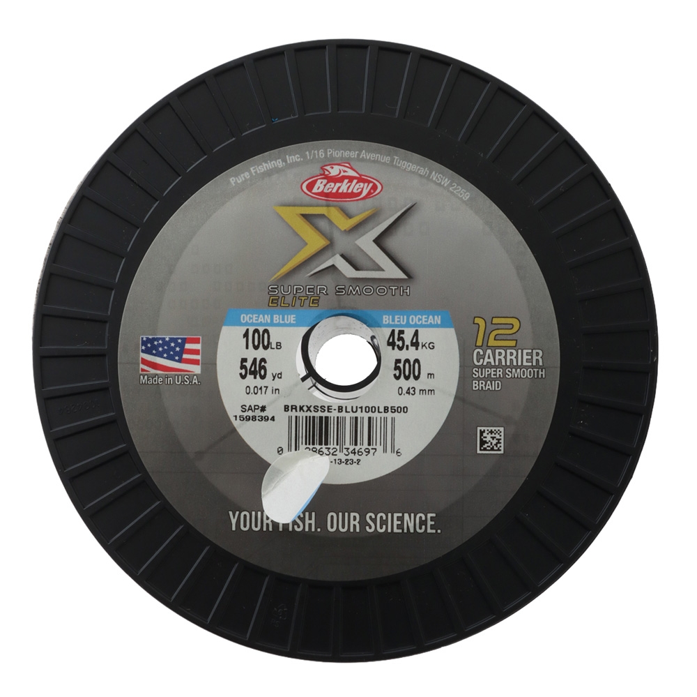 Berkley X Super Smooth Elite 12 Braid Ocean Blue 500m 100lb 0.43mm