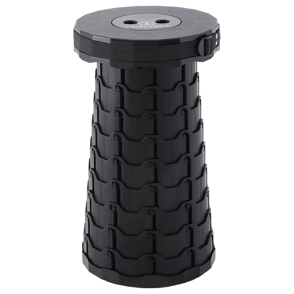 Venturer Portable Collapsible Camping Stool Black