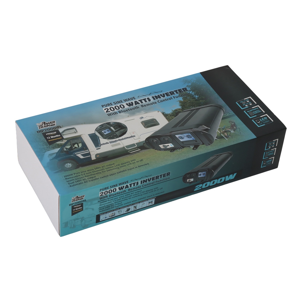 Powertrain Pure Sine Wave Inverter with Bluetooth Control 2000W