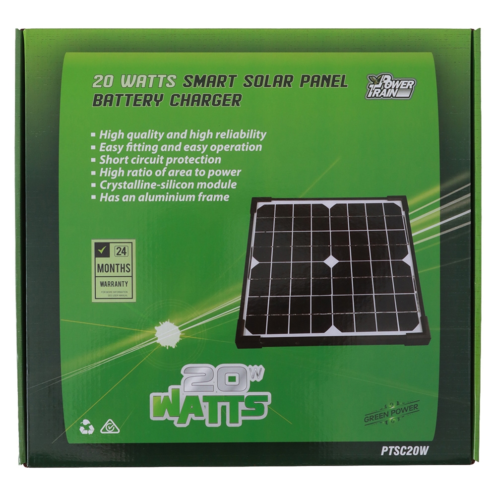 Powertrain Solar Panel with Control Unit and Charger 20W