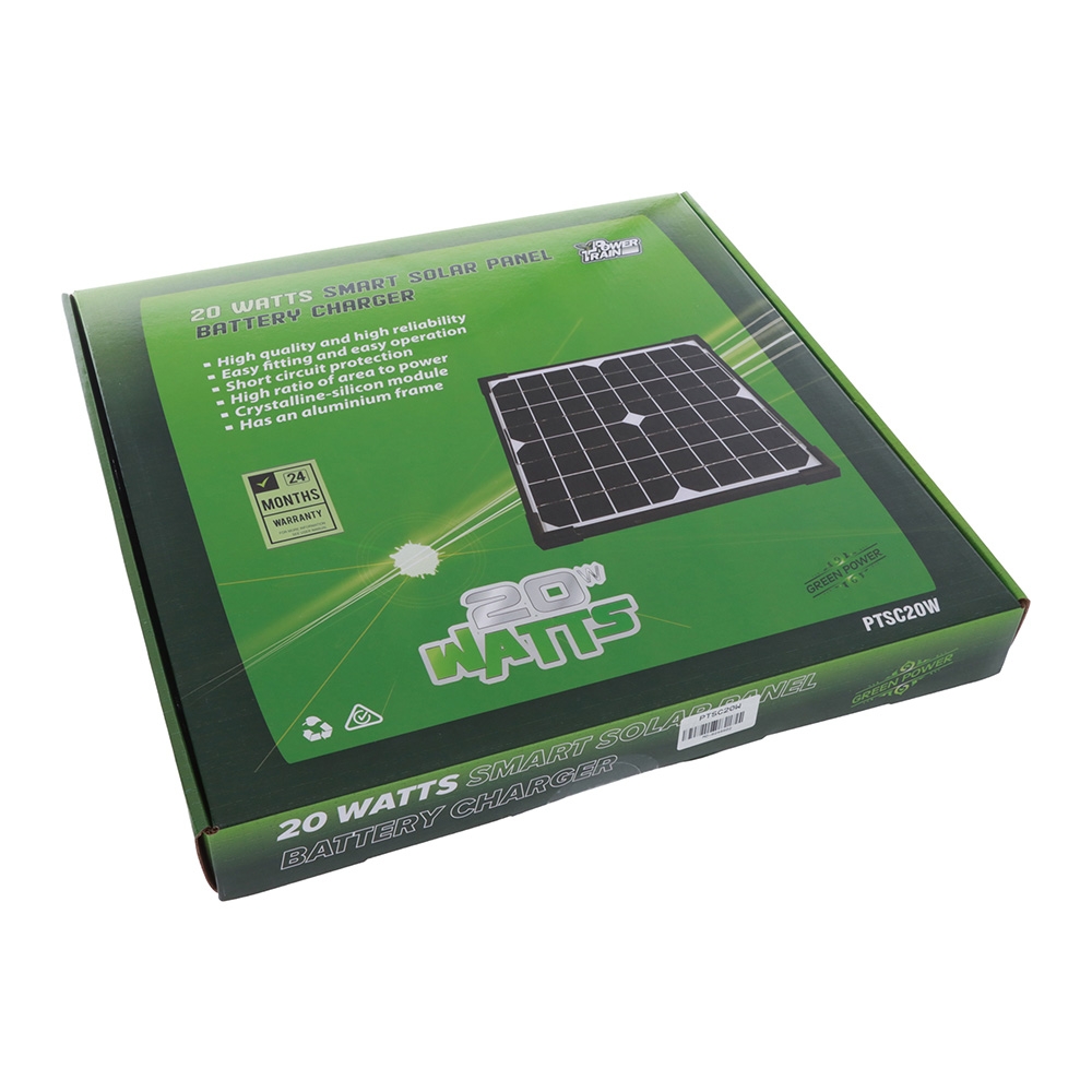 Powertrain Solar Panel with Control Unit and Charger 20W