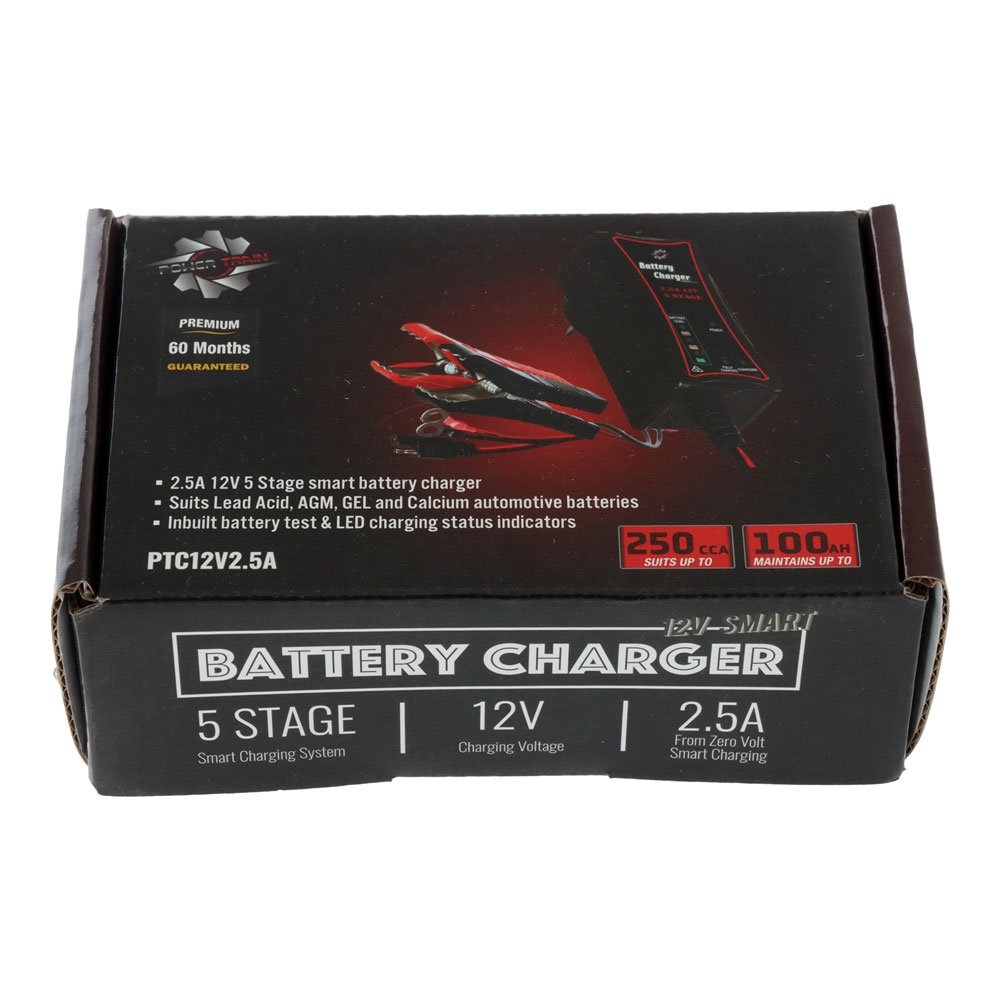 Powertrain 5-Stage Battery Charger 12V 2.5A