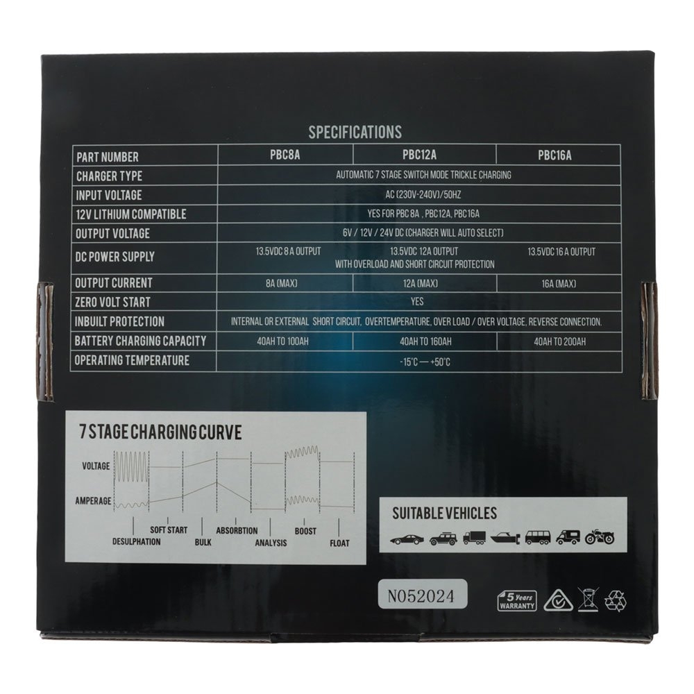 Powertrain 7-Stage LiFePO4 Battery Charger