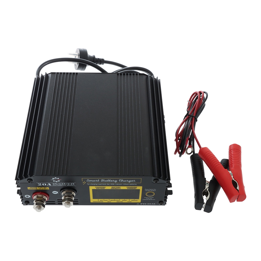Powertrain 8-Stage Smart Battery Charger PTC20AL 13.5V 20A