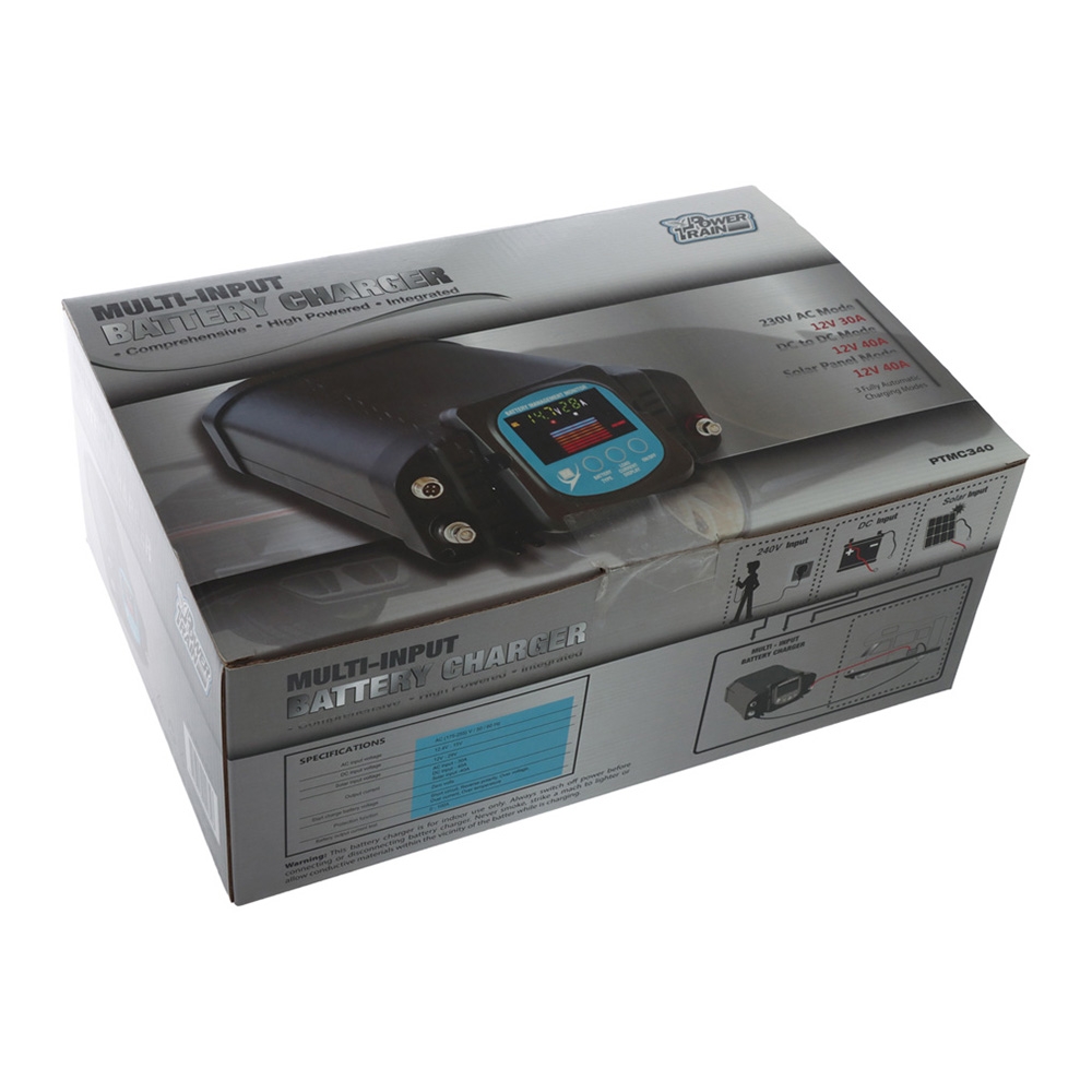 Powertrain Multiple Input Battery Charger AC/DC/Solar 30/40A