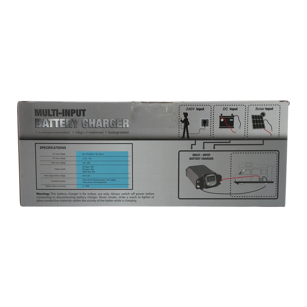 Powertrain Multiple Input Battery Charger AC/DC/Solar 30/40A