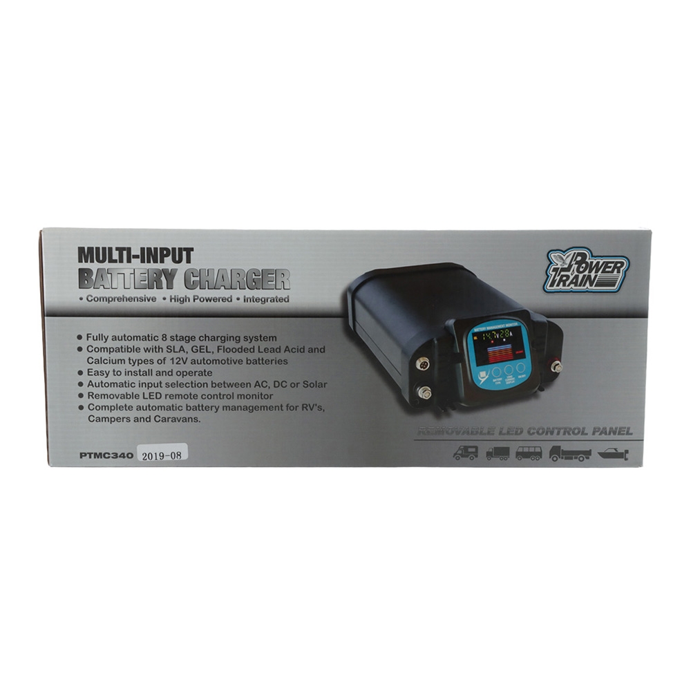 Powertrain Multiple Input Battery Charger AC/DC/Solar 30/40A