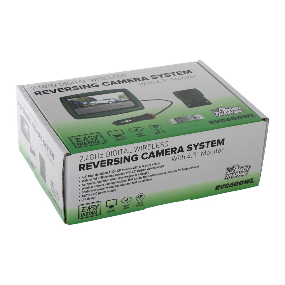 Powertrain IP68 Reverse Camera with 4.3in LCD