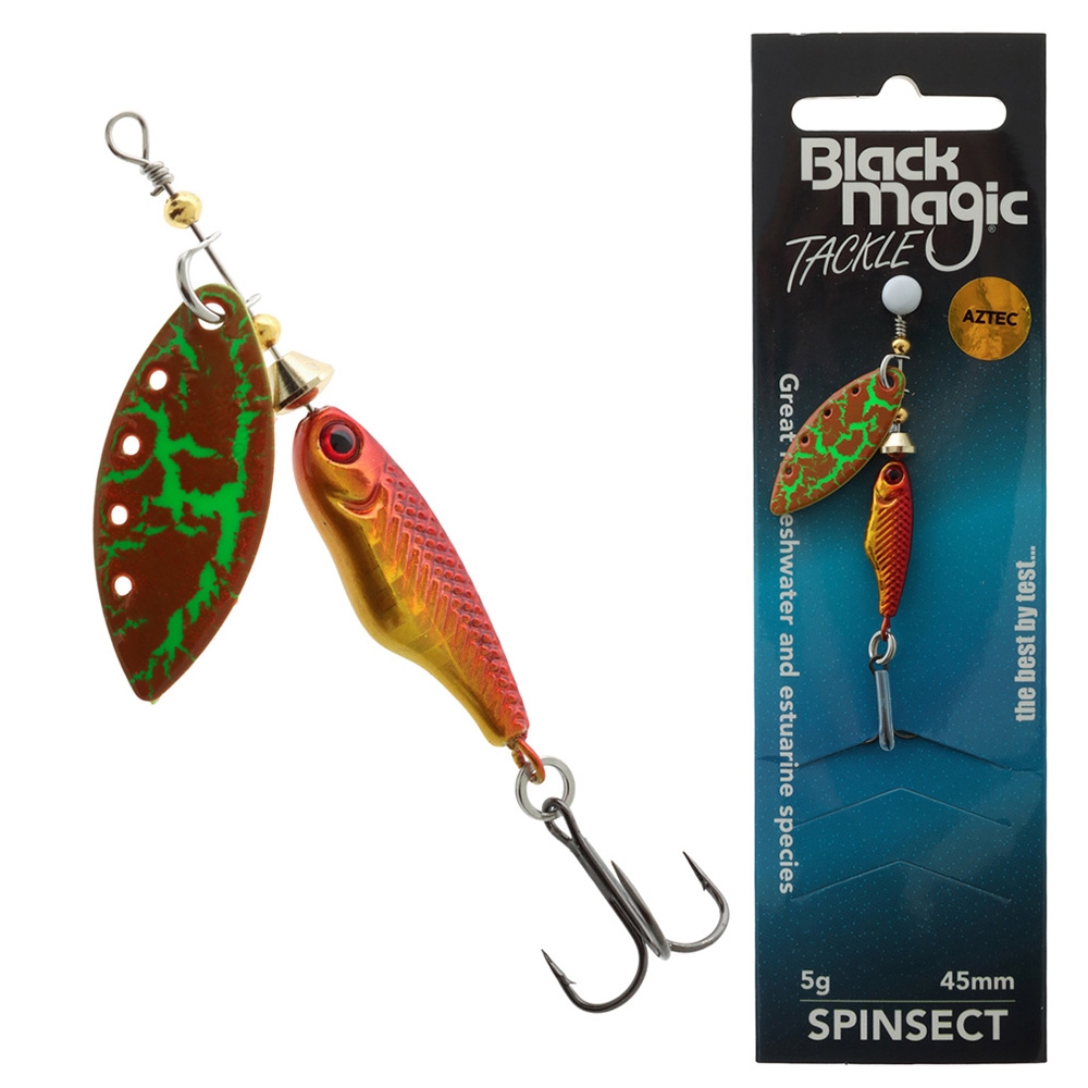 Black Magic Spinsect Freshwater Spinner Lure 5g 45mm Aztec