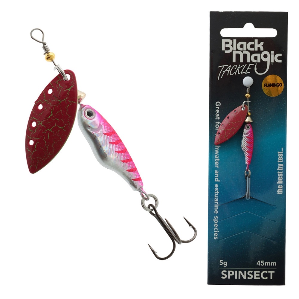 Black Magic Spinsect Freshwater Spinner Lure 5g 45mm Flamingo