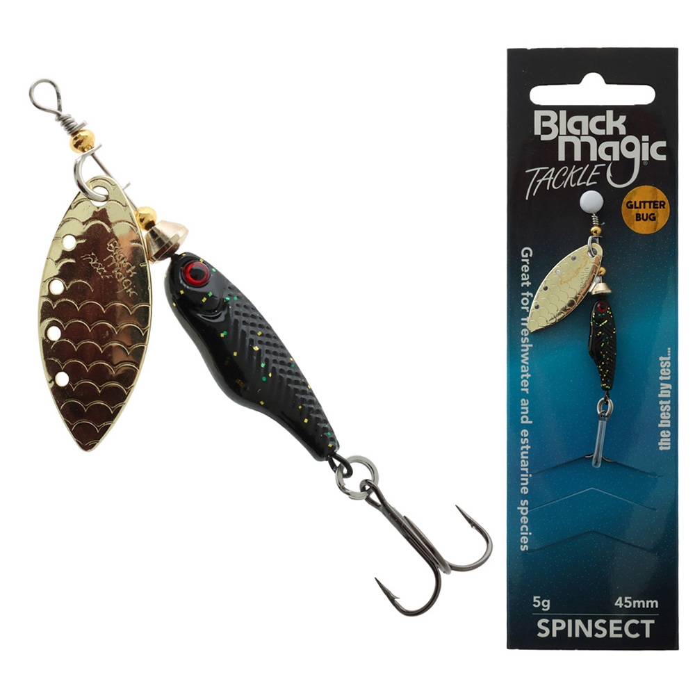 Black Magic Spinsect Freshwater Spinner Lure 5g 45mm Glitterbug