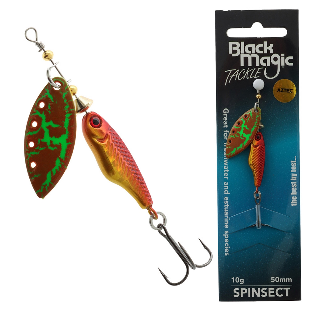 Black Magic Spinsect Freshwater Spinner Lure 10g 50mm Aztec