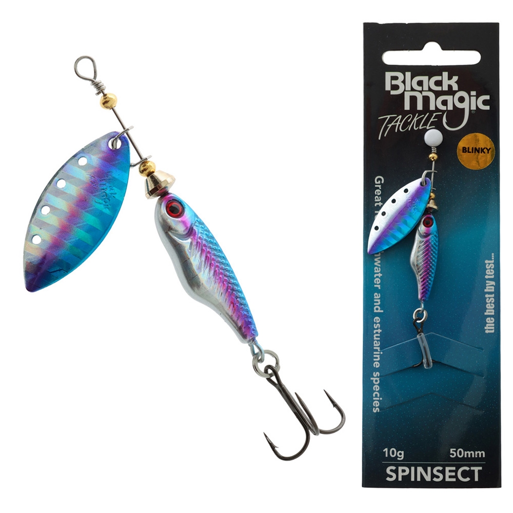 Black Magic Spinsect Freshwater Spinner Lure 10g 50mm Blinky