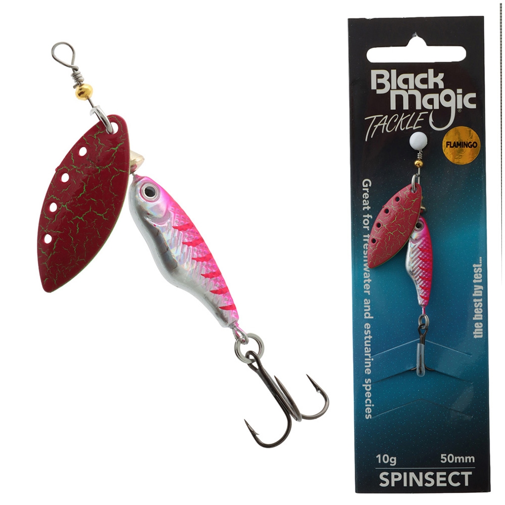 Black Magic Spinsect Freshwater Spinner Lure 10g 50mm Flamingo
