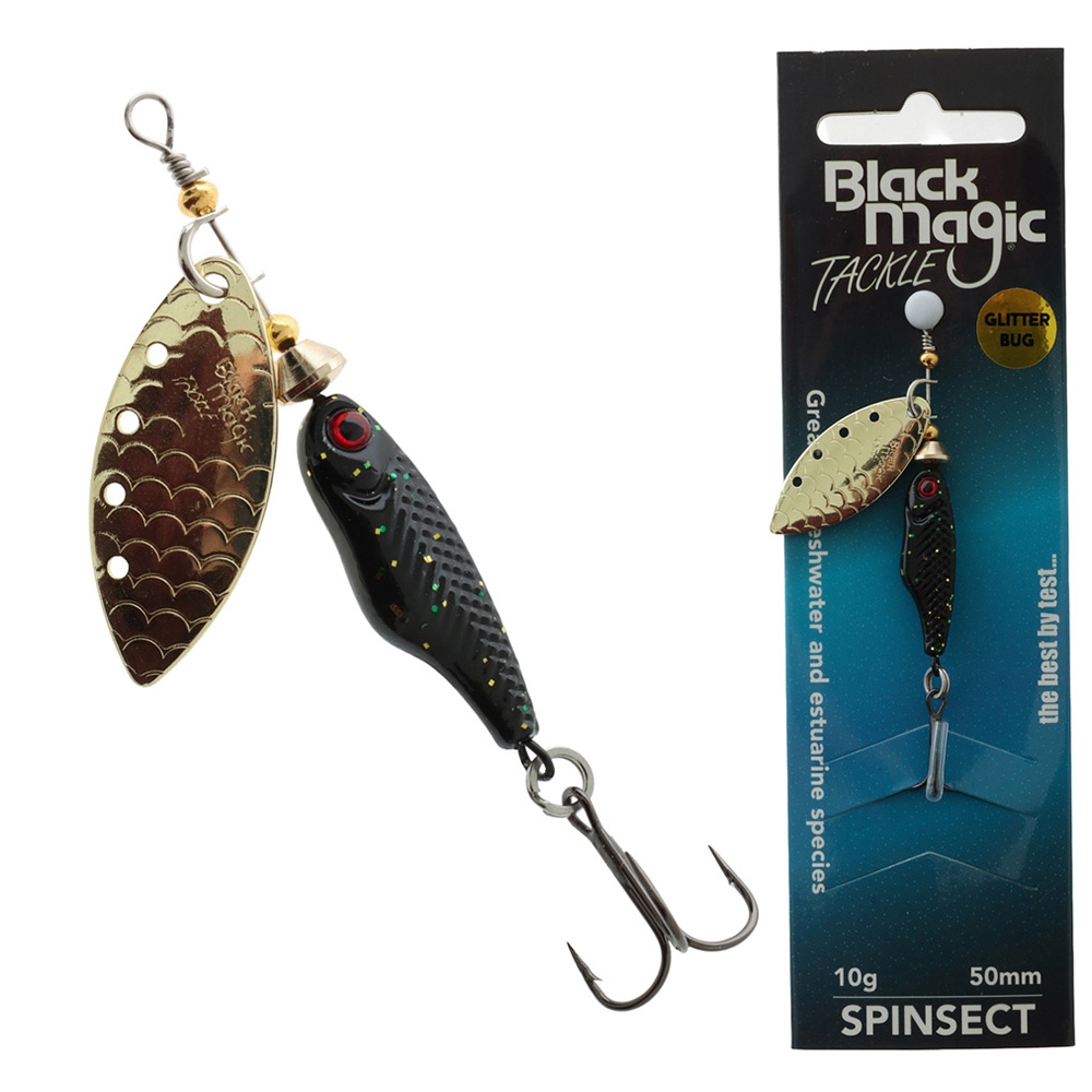 Black Magic Spinsect Freshwater Spinner Lure 10g 50mm Glitterbug