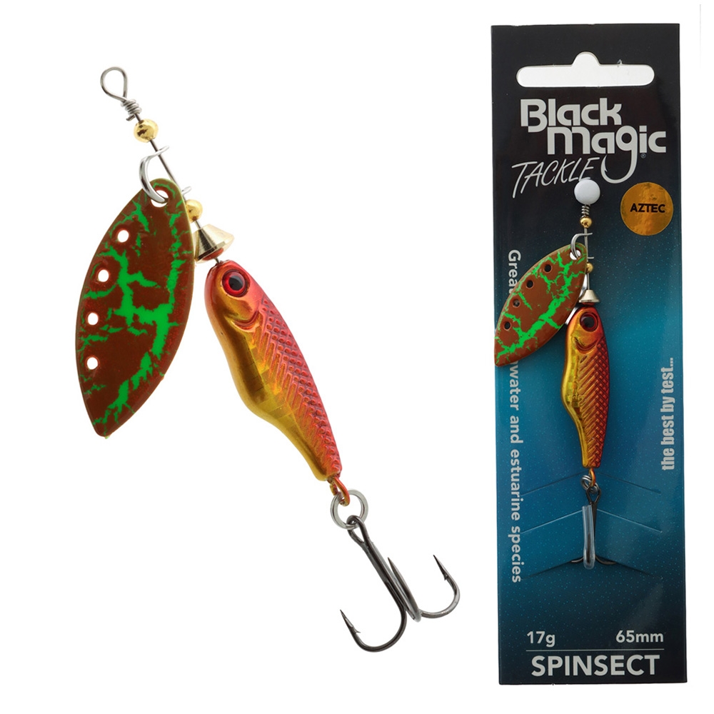 Black Magic Spinsect Freshwater Spinner Lure 17g 65mm Aztec