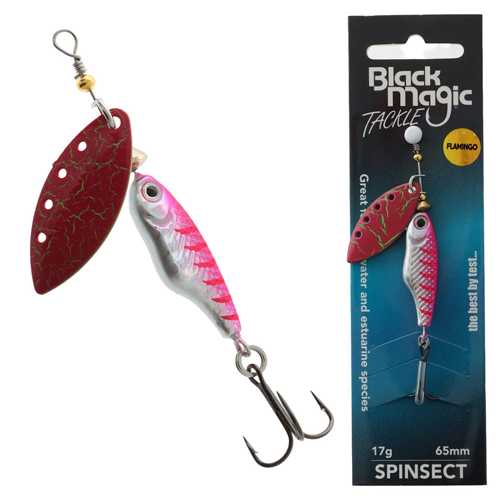 Black Magic Spinsect Freshwater Spinner Lure 17g 65mm Flamingo