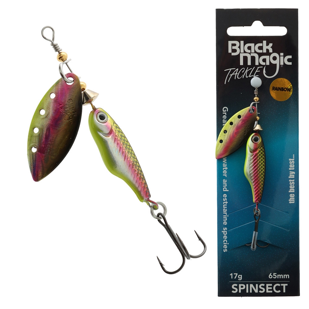 Black Magic Spinsect Freshwater Spinner Lure 17g 65mm Rainbow