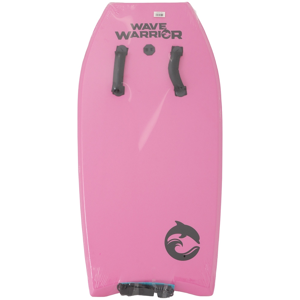 Wave Warrior Bodyboard with Wrist Strap and Handles 41in Pink