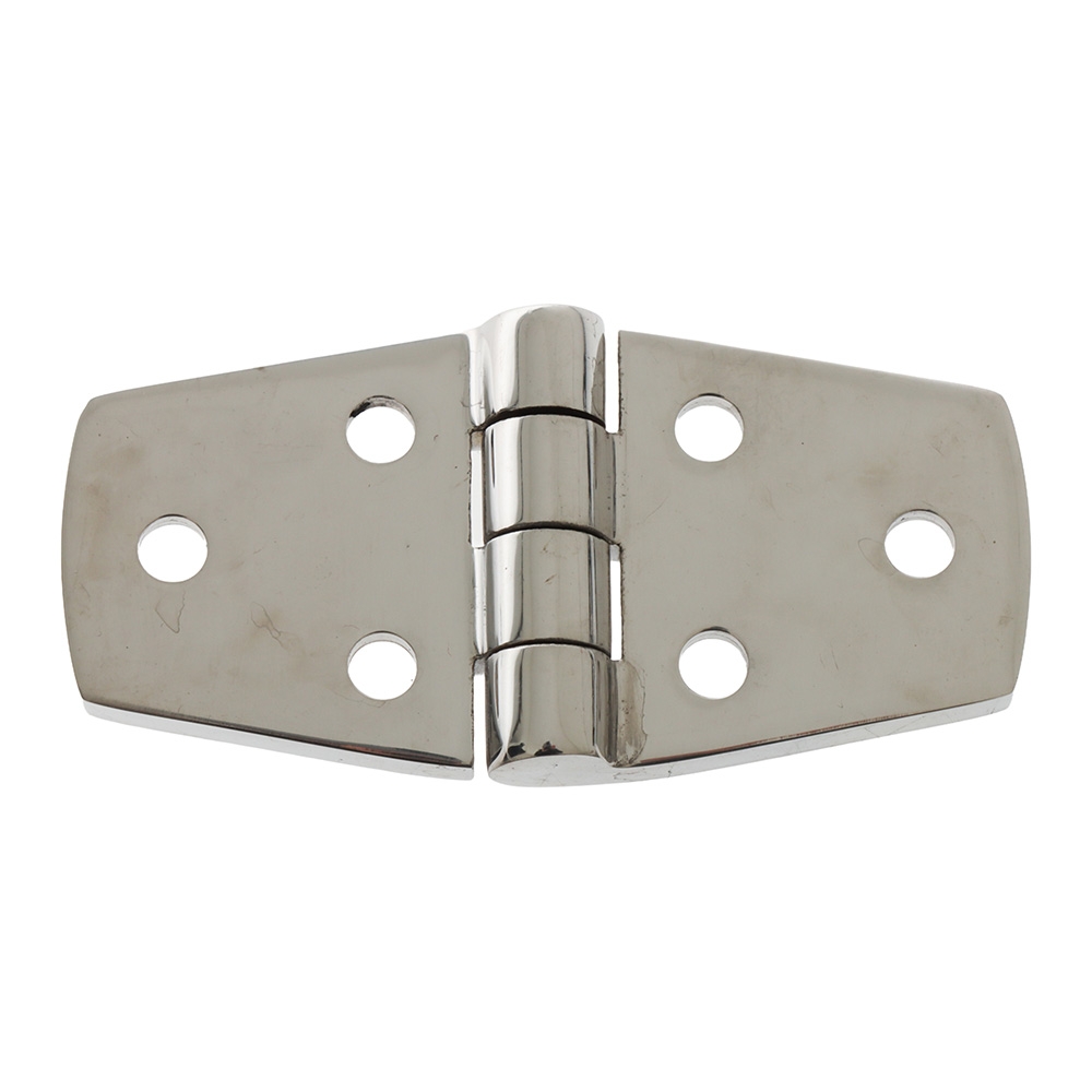 Sinox 316 Polished Stainless Steel Flush Door Hinge 76x38mm