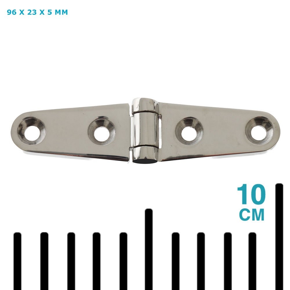 Sinox 316 Polished Stainless Steel Marine Strap Hinge