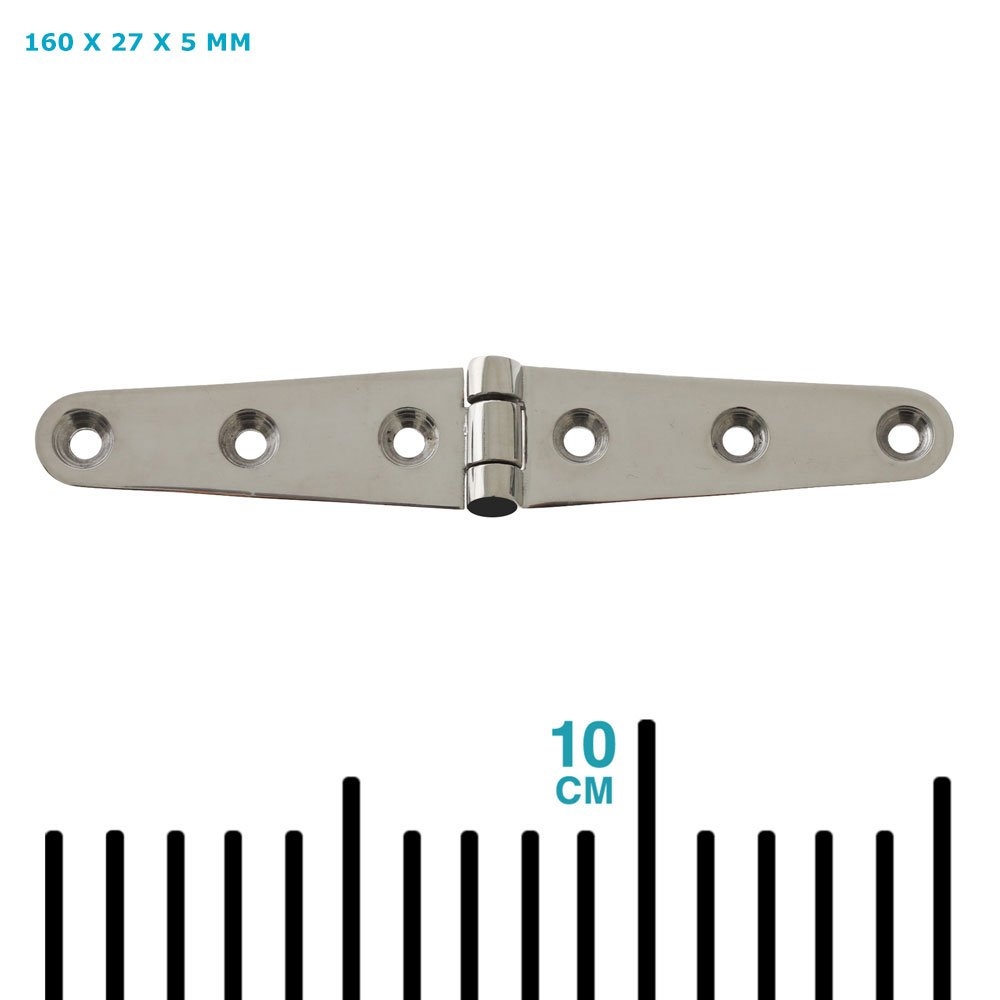 Sinox 316 Polished Stainless Steel Marine Strap Hinge