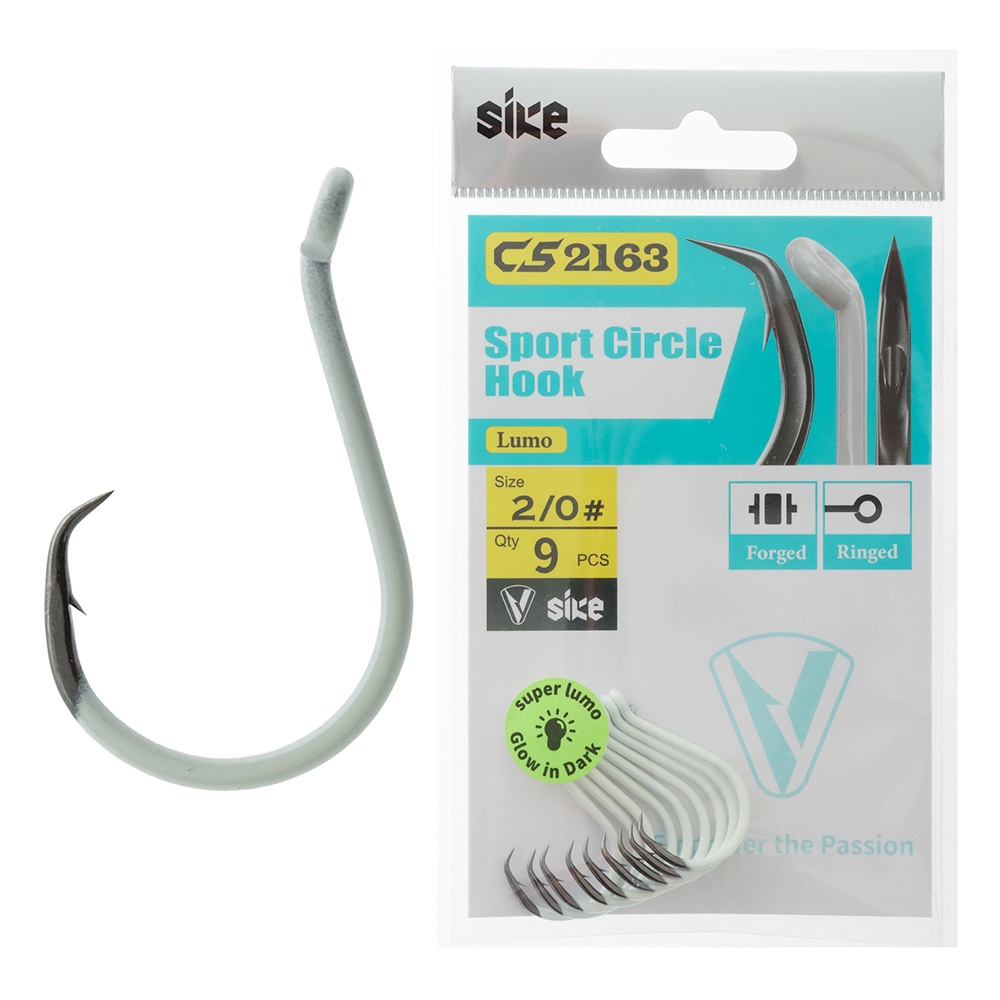 Sike CS2163 Super Lumo Sport Circle Hooks 2/0 Qty 9